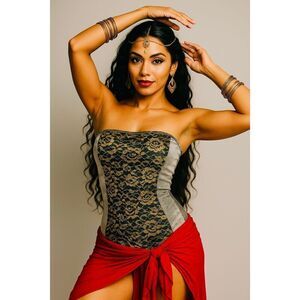 Strapless Bellydance Dance Torso Cover